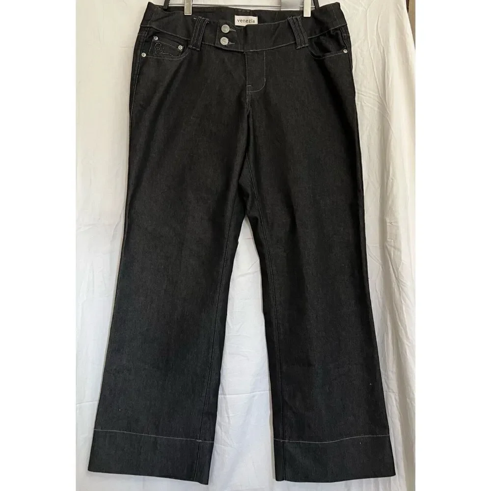 NWT VINTAGE VENEZIA WOMAN'S‎ TROUSER WIDE LEG JEAN PLUS SIZE 16